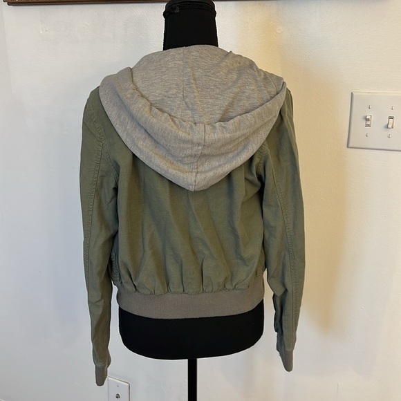 Full Tilt Versatile Cotton & Spandex Layered Hooded Jacket W/Zip Pockets, Sz. S. - Picture 4 of 12